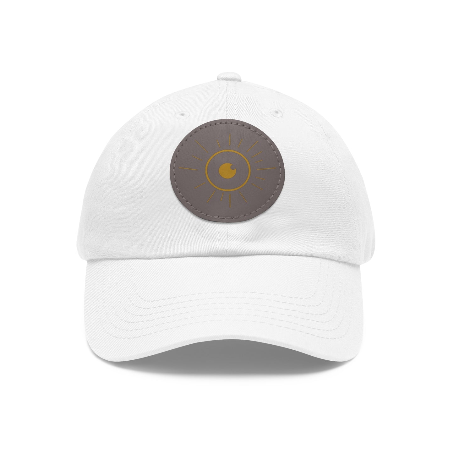 A Dad Hat with A Leather Patch