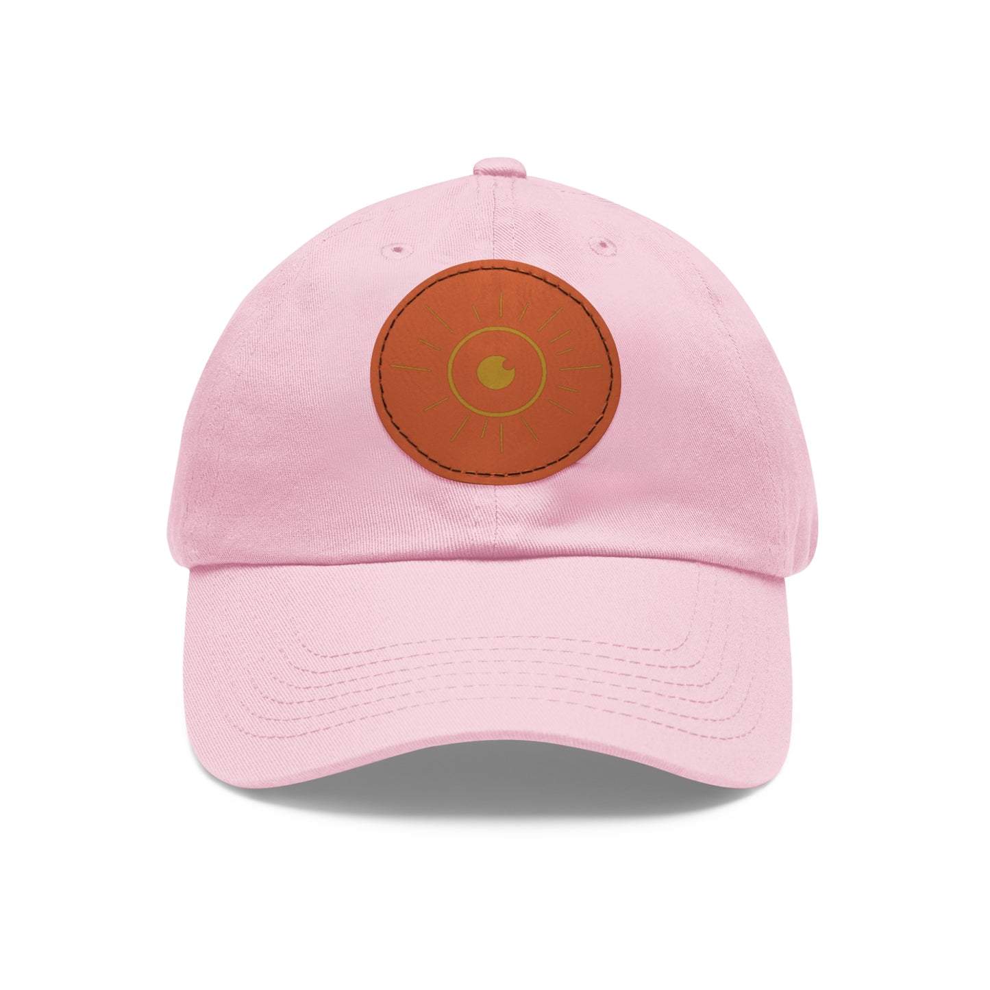 A Dad Hat with A Leather Patch