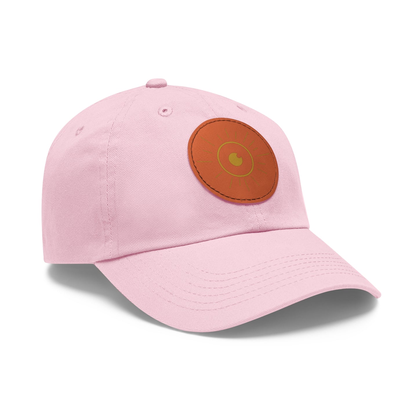 A Dad Hat with A Leather Patch