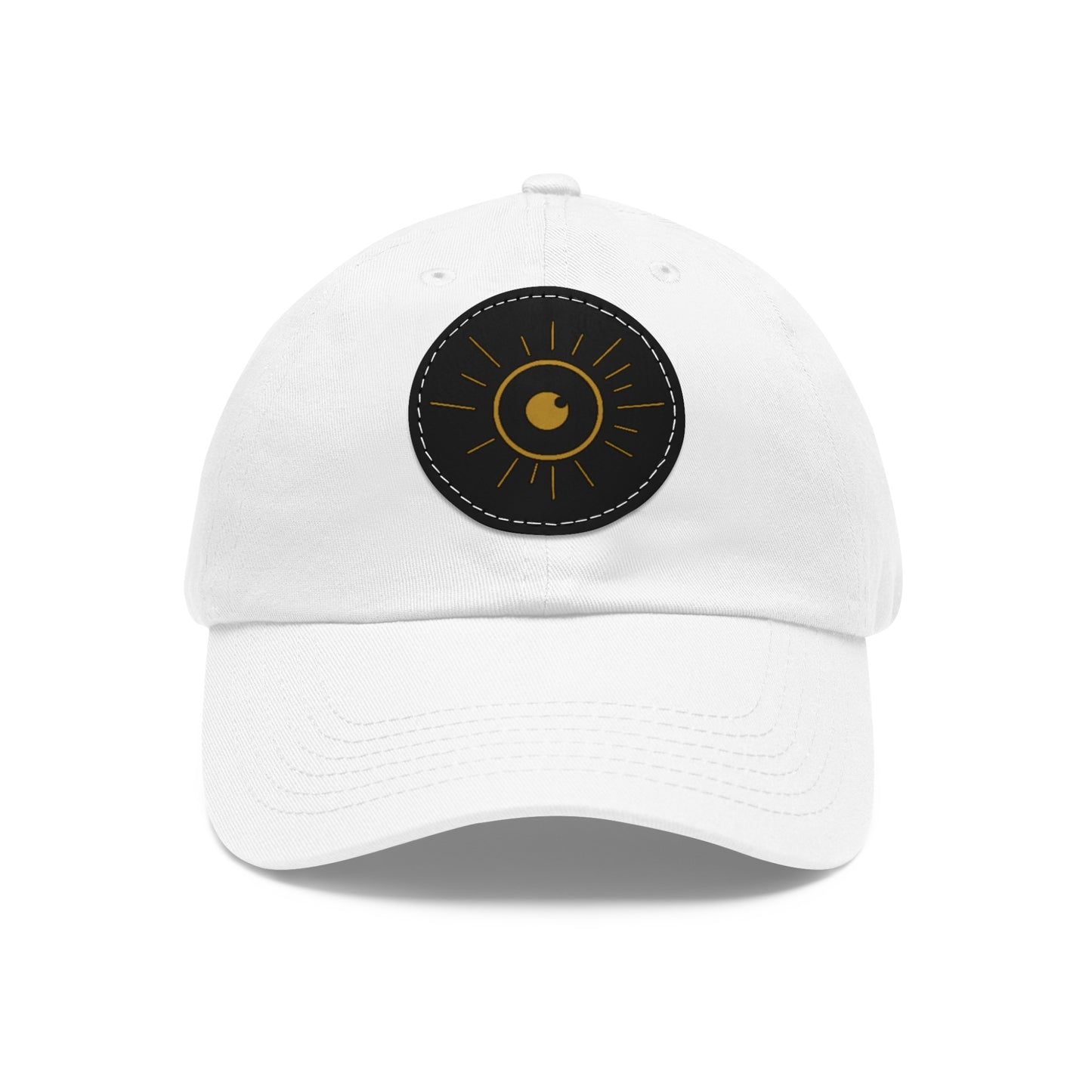 A Dad Hat with A Leather Patch