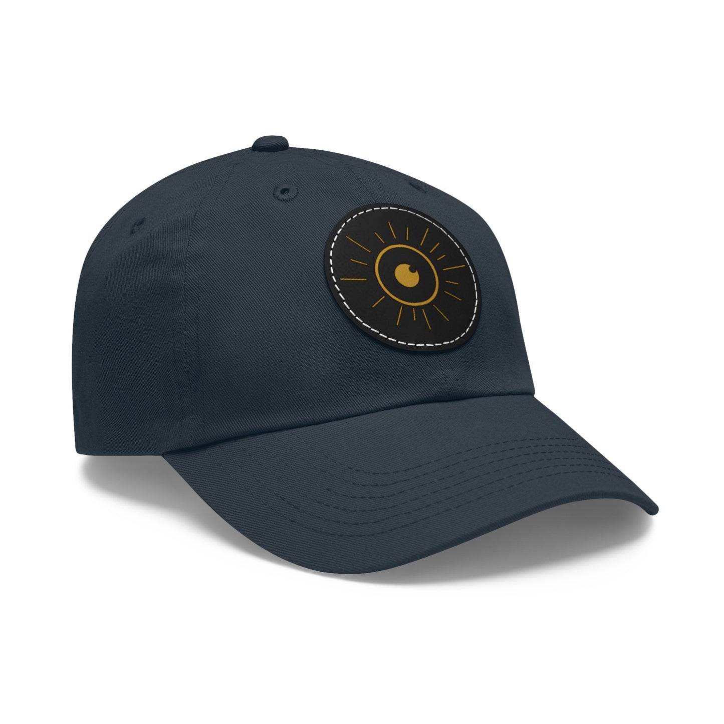 A Dad Hat with A Leather Patch