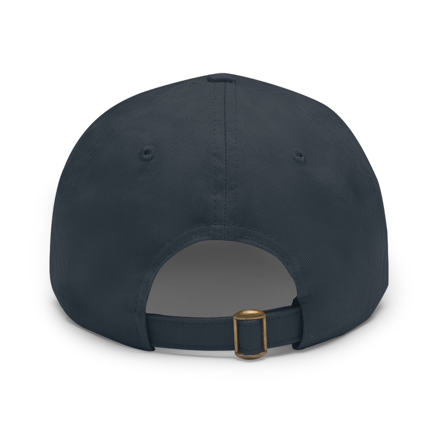 A Dad Hat with A Leather Patch