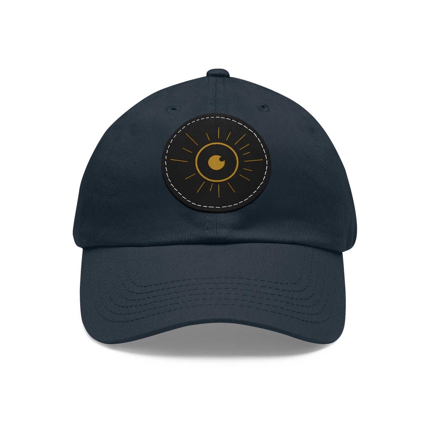 A Dad Hat with A Leather Patch