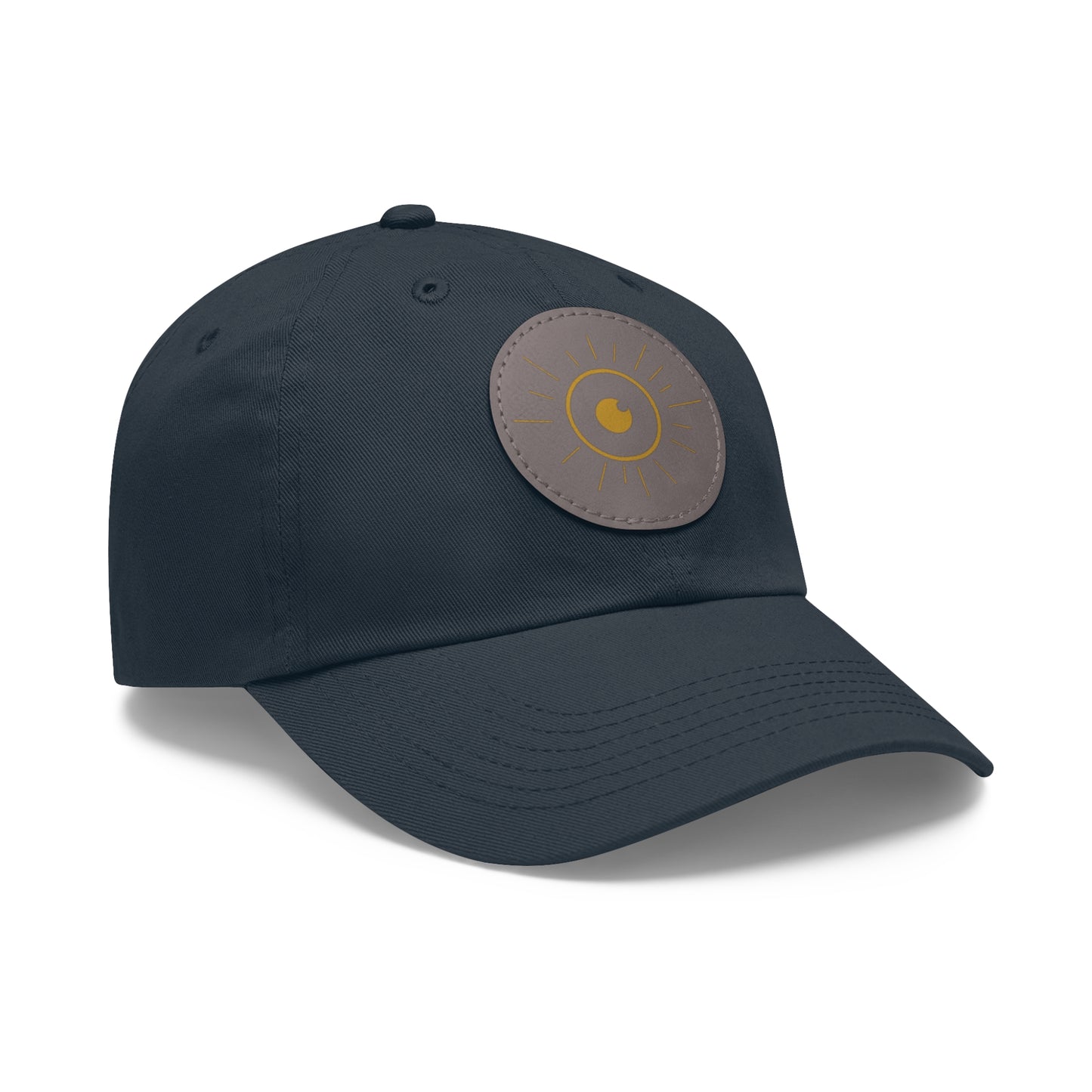 A Dad Hat with A Leather Patch