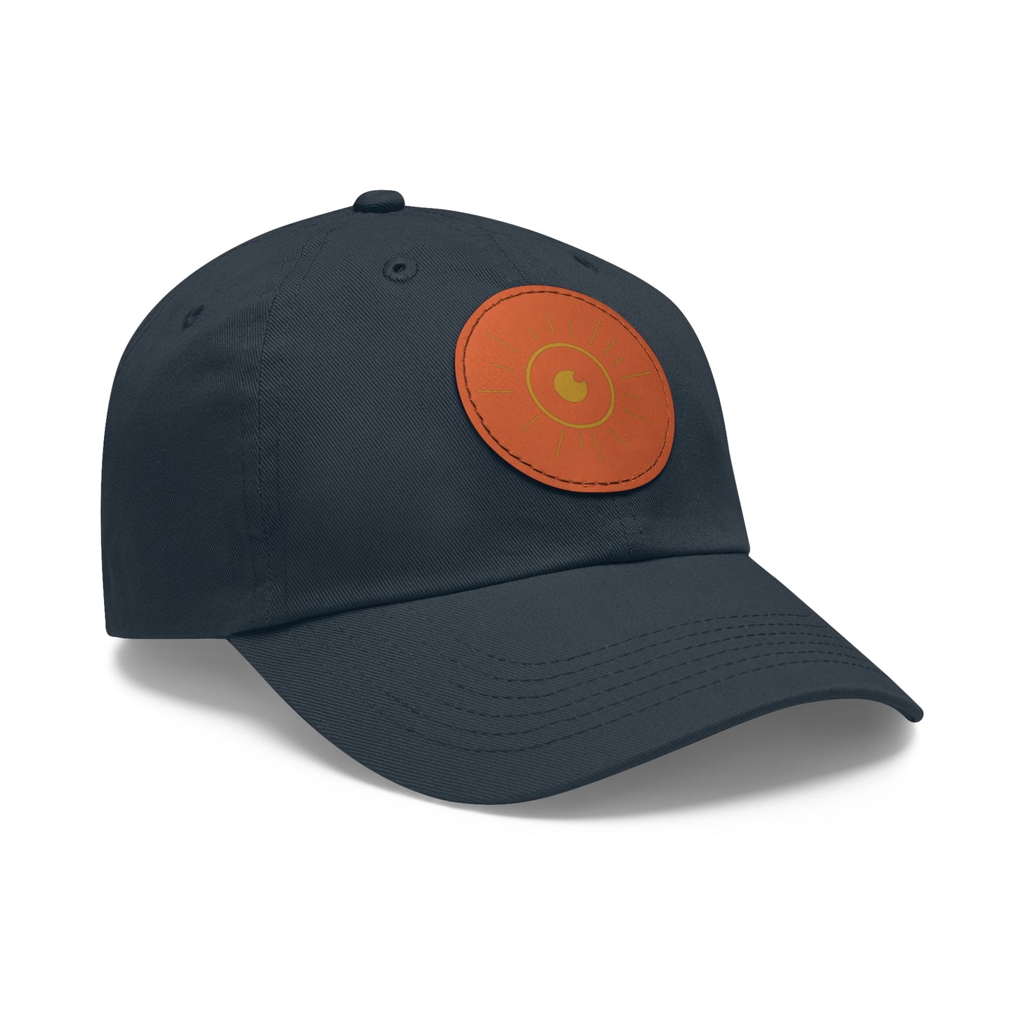 A Dad Hat with A Leather Patch