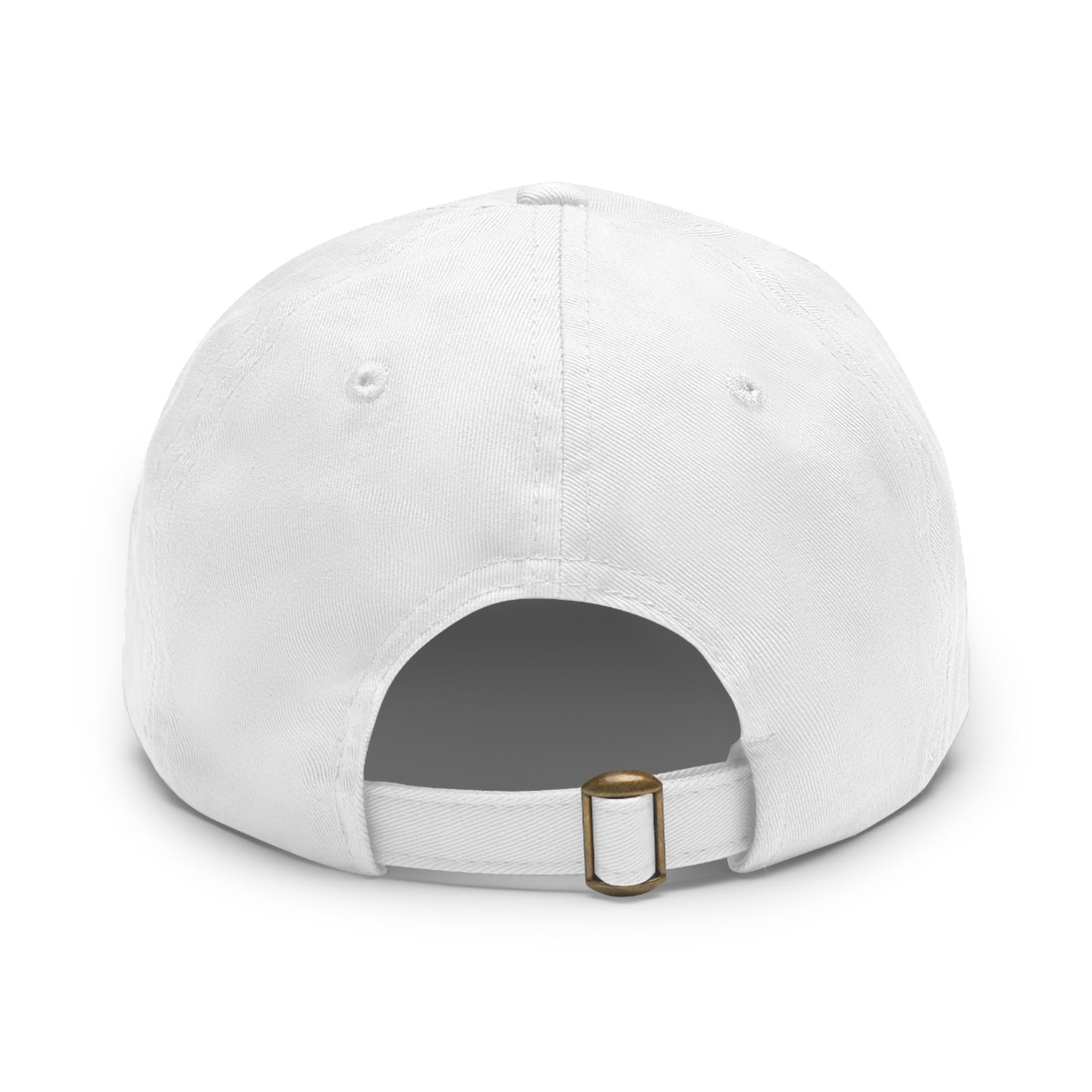 A Dad Hat with A Leather Patch