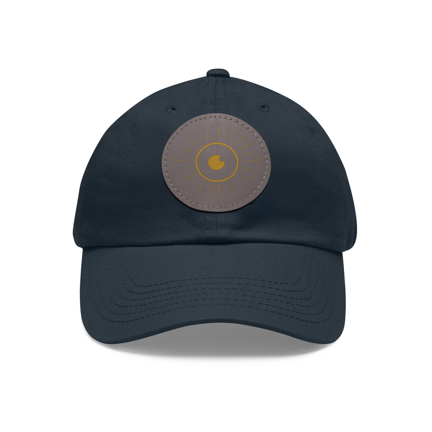 A Dad Hat with A Leather Patch