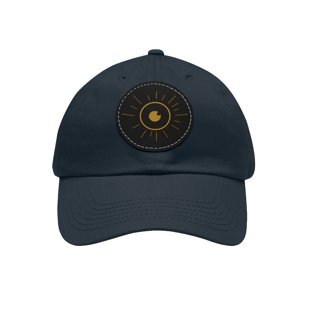 A Dad Hat with A Leather Patch